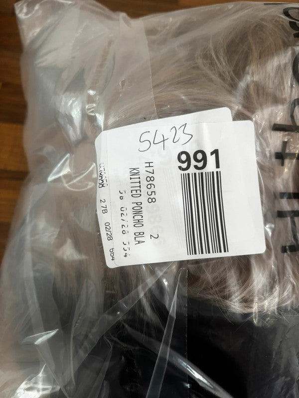 Collection L Black Knit Poncho Size 16-20 RRP £85 Item 5423