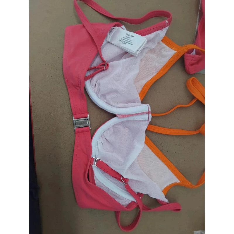 New Rainbow Bikini Set Size 12 (34B) RRP £35 Item 6064