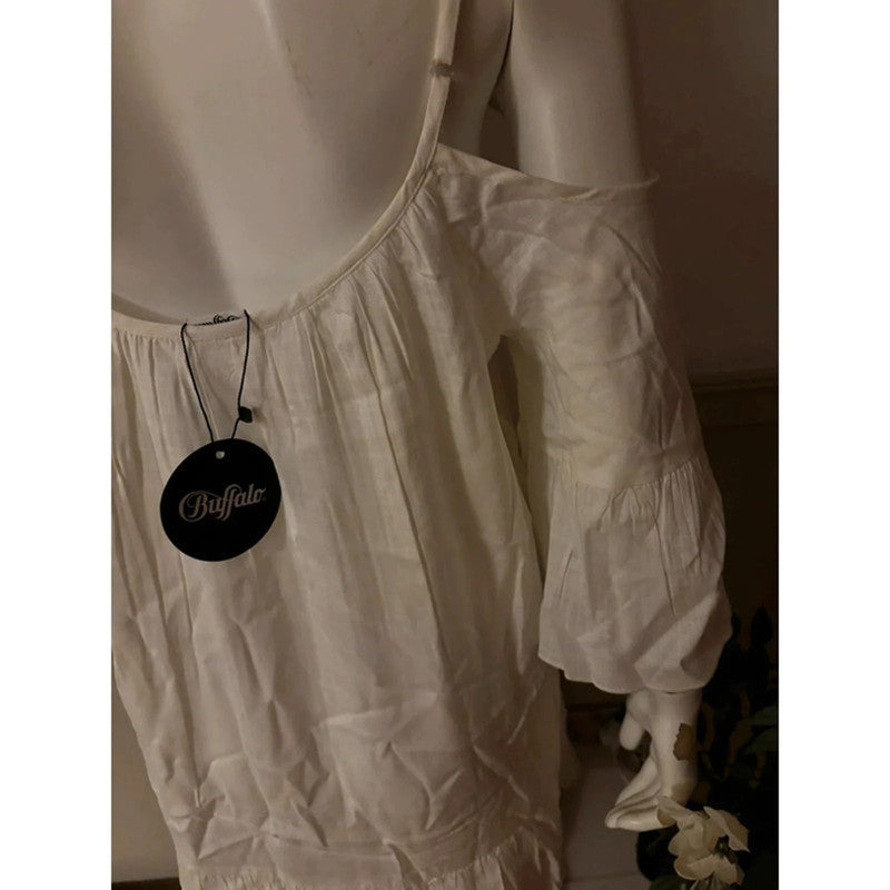 New Buffalo White Blouse With Tags Size 18 RRP £28