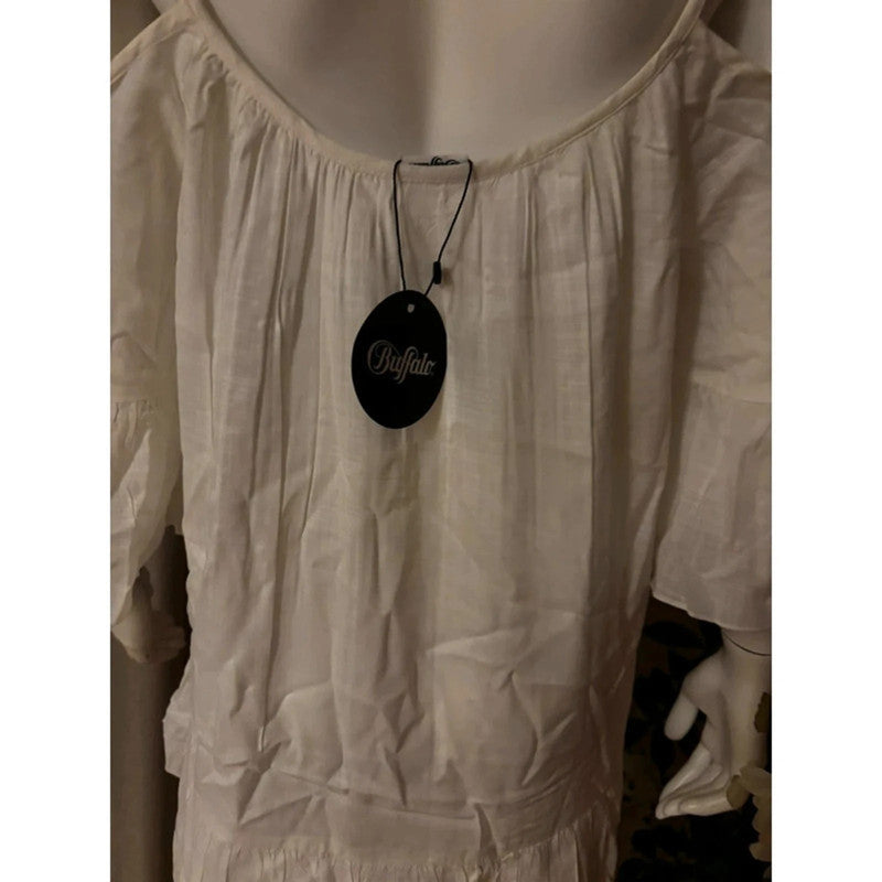 New Buffalo White Blouse With Tags Size 18 RRP £28