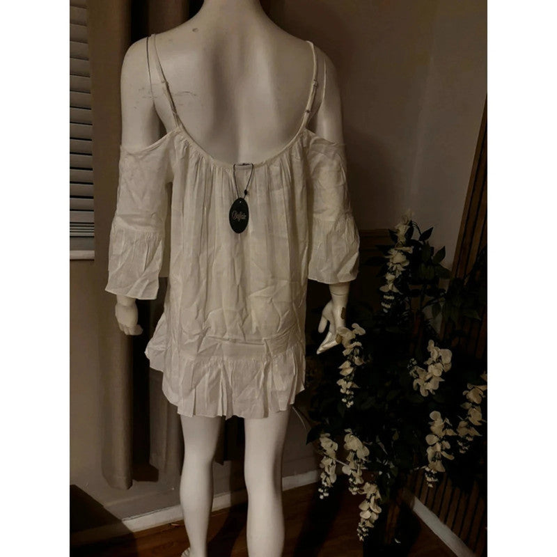 New Buffalo White Blouse With Tags Size 18 RRP £28