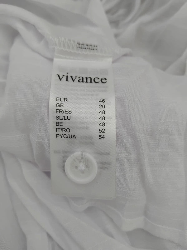 Vivance White Blouse Size 20 RRP £28 Item 6193