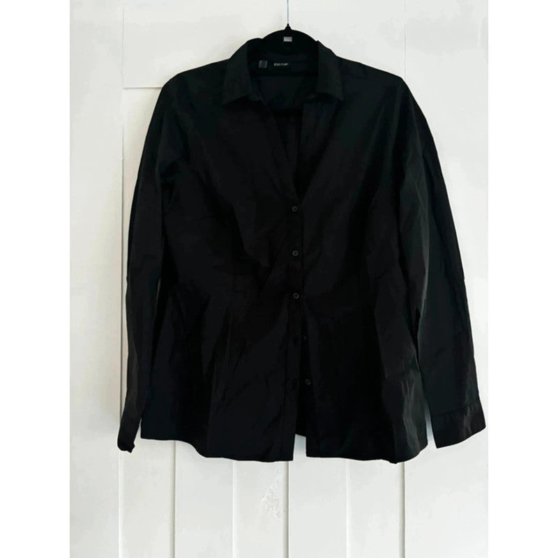 Bonprix Black Stretch Blouse Size 16 RRP £22