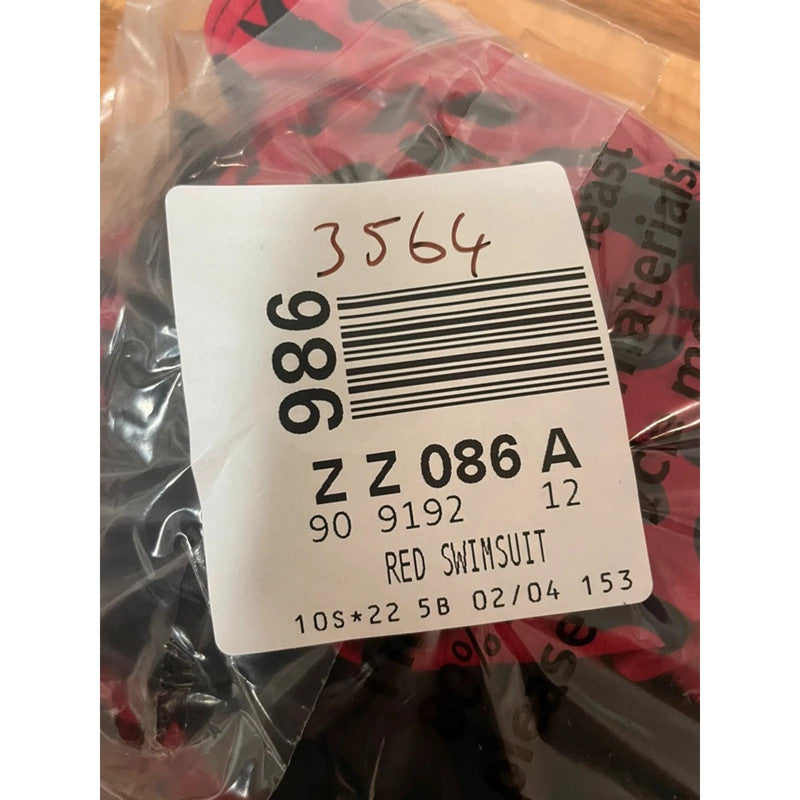 Bonprix Red Swimsuit With Hygiene Strip Size 12 RRP £45