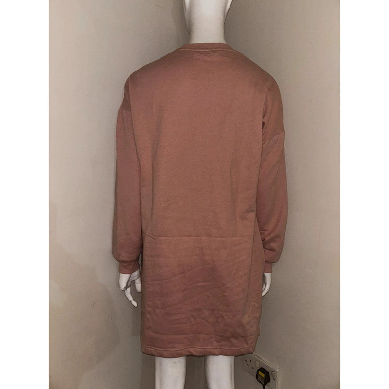 Dusky Pink Jumper Dress By Rainbow Size S RRP £18