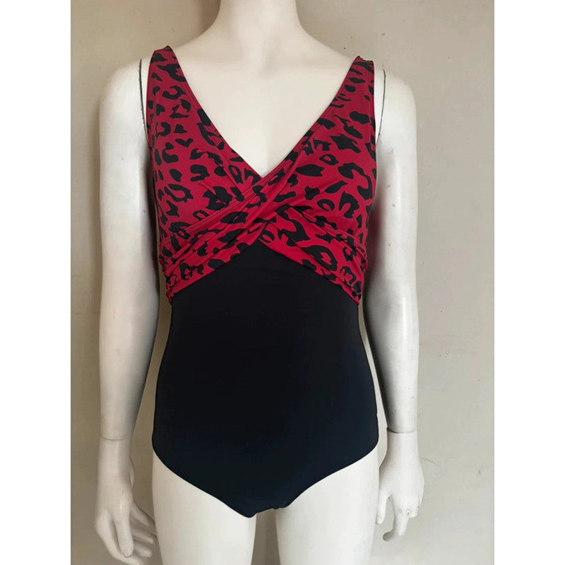 Bonprix Red Print Swimsuit Size 12 RRP £38