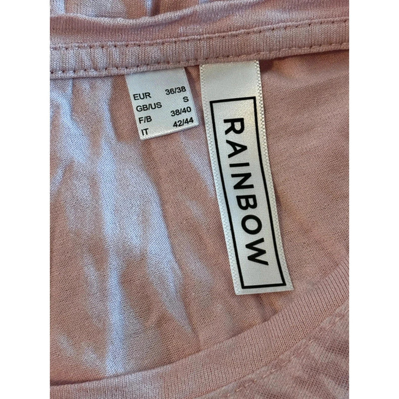 Rainbow Pale Pink T-Shirt Size S RRP £20