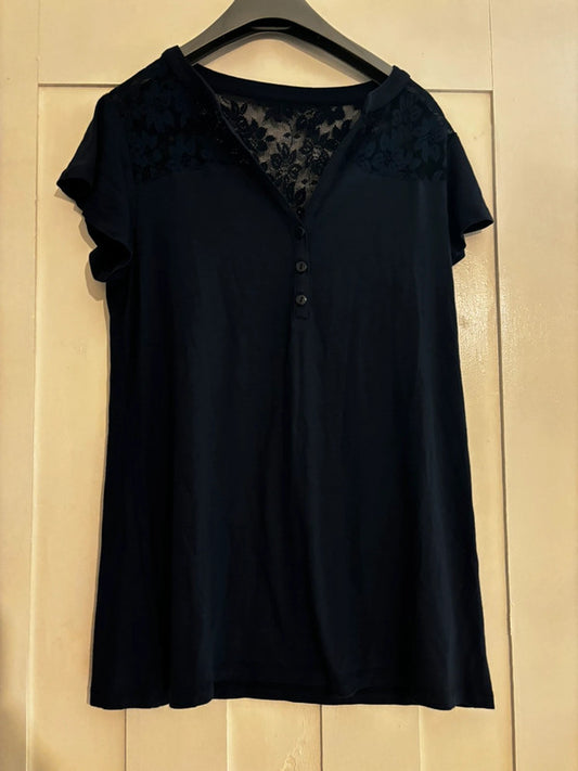 Blue top lace detail
