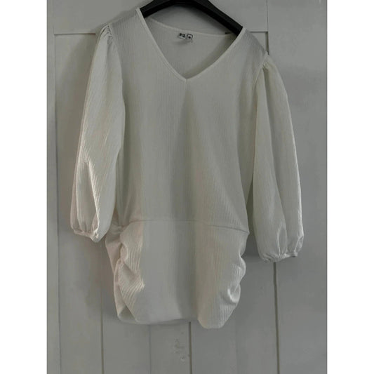 White boat neck top
