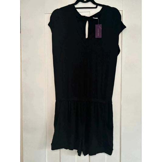 Black Lascana Playsuit Size 14 RRP £42