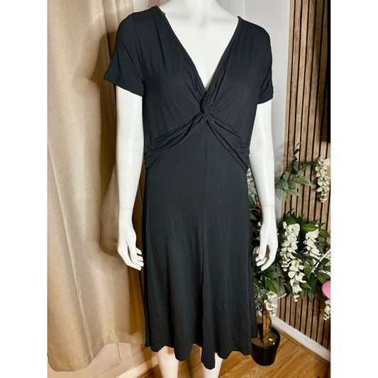 Black Twist Front Dress By Bodyflirt Size M