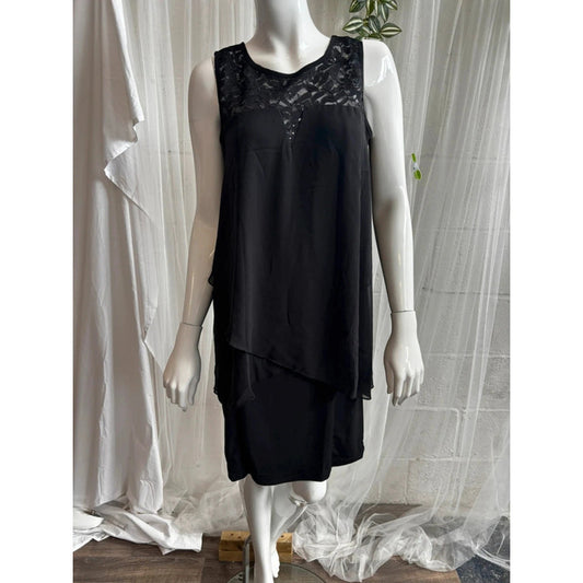 Black Bodyflirt Mid Length Dress Size M RRP £38 Item 5695