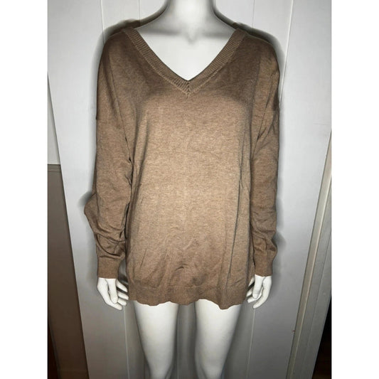 Bodyflirt Beige V Neck Jumper Size 14 RRP £23
