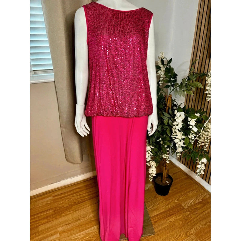 New Together Pink Jersey Three Piece Set Size 14 RRP £95