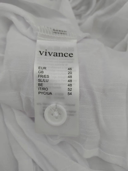 Vivance White Blouse Size 20 RRP £28 Item 6193