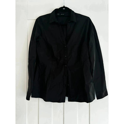 Bonprix Black Stretch Blouse Size 16 RRP £22
