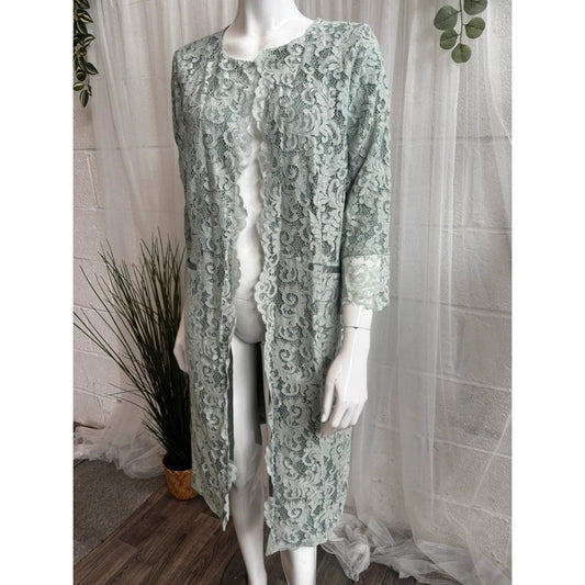 New Together Lace Mint Lightweight Jacket With Tags Size 14 Item 6203