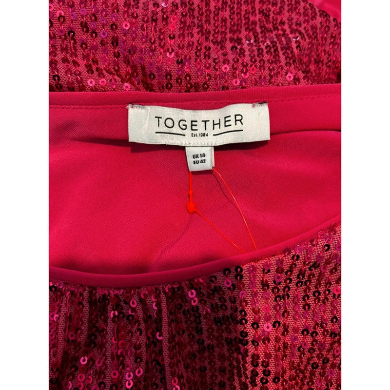 New Together Pink Jersey Three Piece Set Size 14 RRP £95