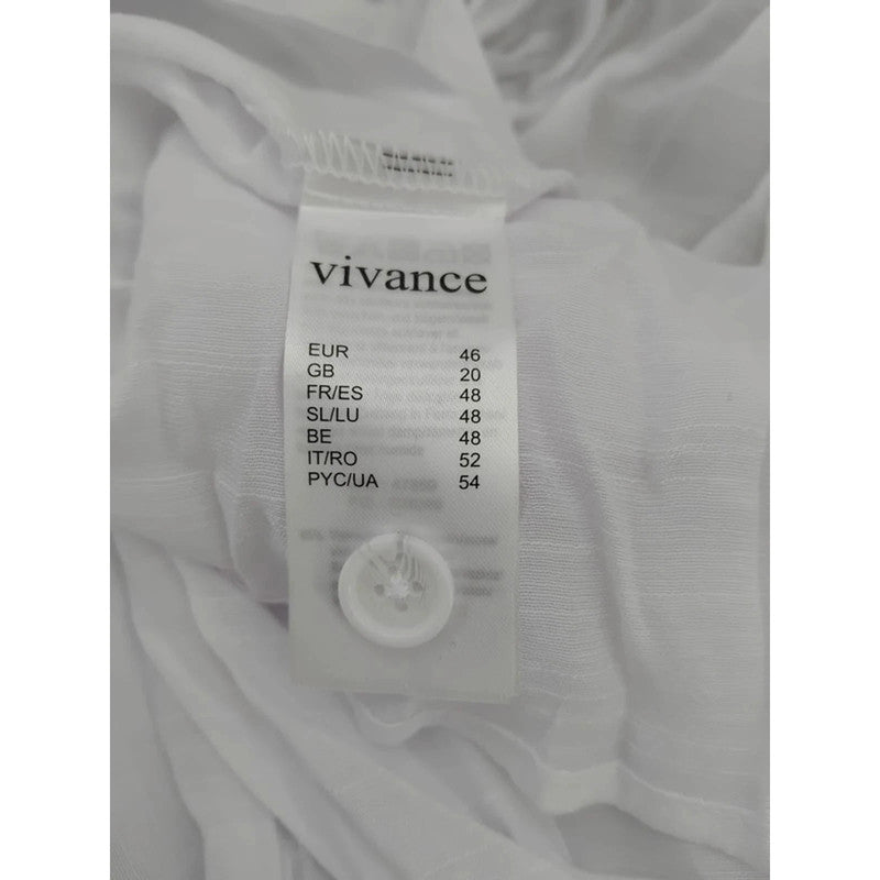 Vivance White Blouse Size 20 RRP £28 Item 6193