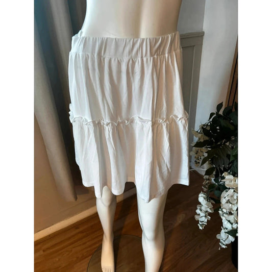 Rainbow White Jersey Skirt Size S RRP £15