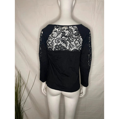Body Flirt Crochet Sleeve Top Size 8