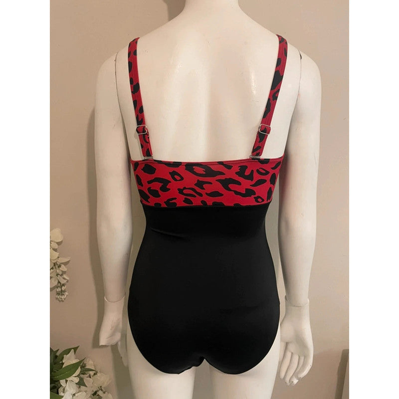 Bonprix Red Swimsuit With Hygiene Strip Size 12 RRP £45