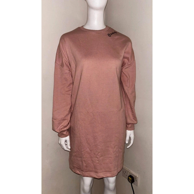 Dusky Pink Jumper Dress By Rainbow Size S RRP £18