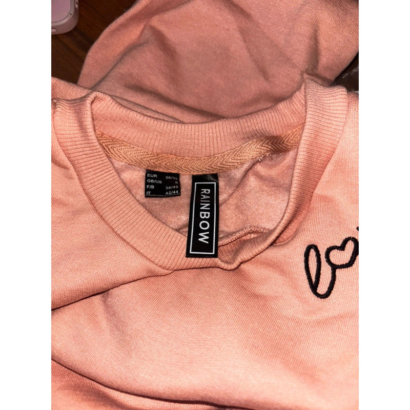 Dusky Pink Jumper Dress By Rainbow Size S RRP £18