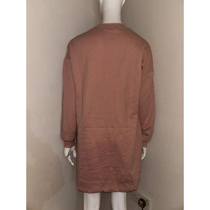 Dusky Pink Jumper Dress By Rainbow Size S RRP £18
