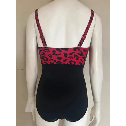 Bonprix Red Print Swimsuit Size 12 RRP £38