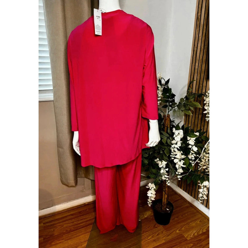 New Together Pink Jersey Three Piece Set Size 14 RRP £95