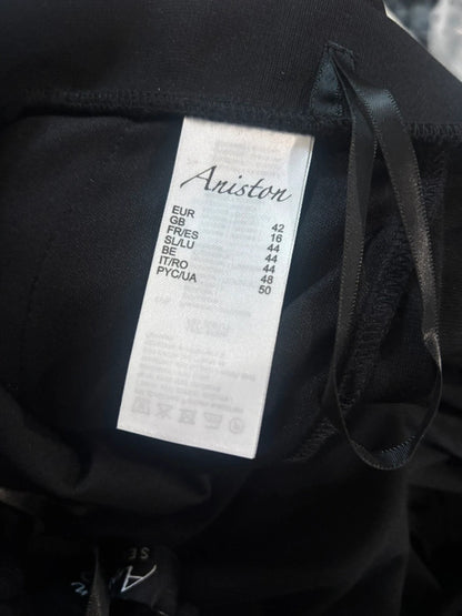 Aniston Black Trousers Size 16R RRP £38 Item 6290