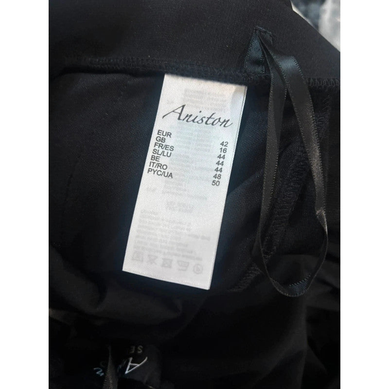 Aniston Black Trousers Size 16R RRP £38 Item 6290